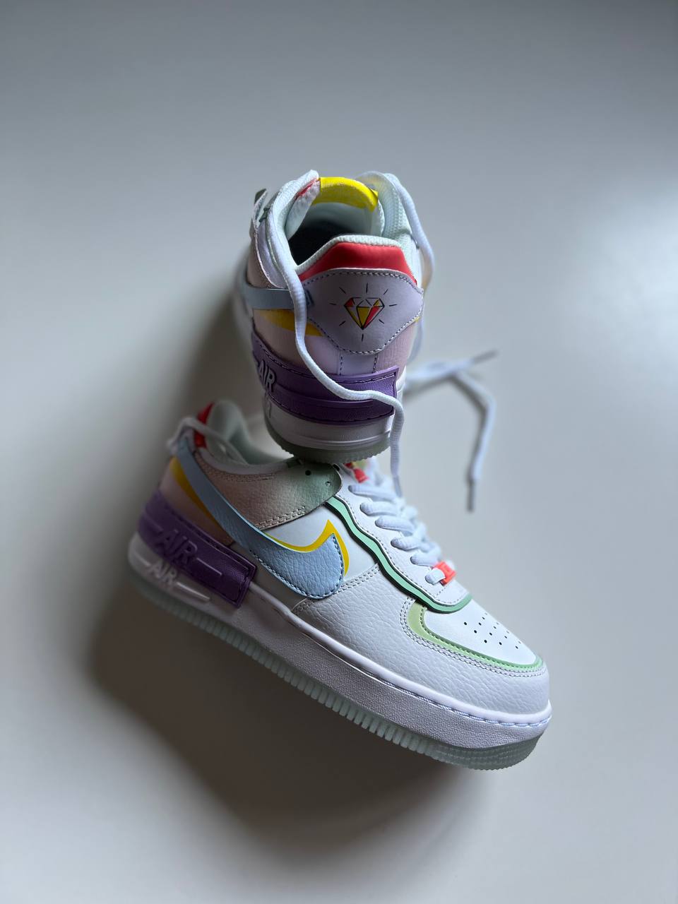 Air Force Shadow Diamond White Blue Purple дамски