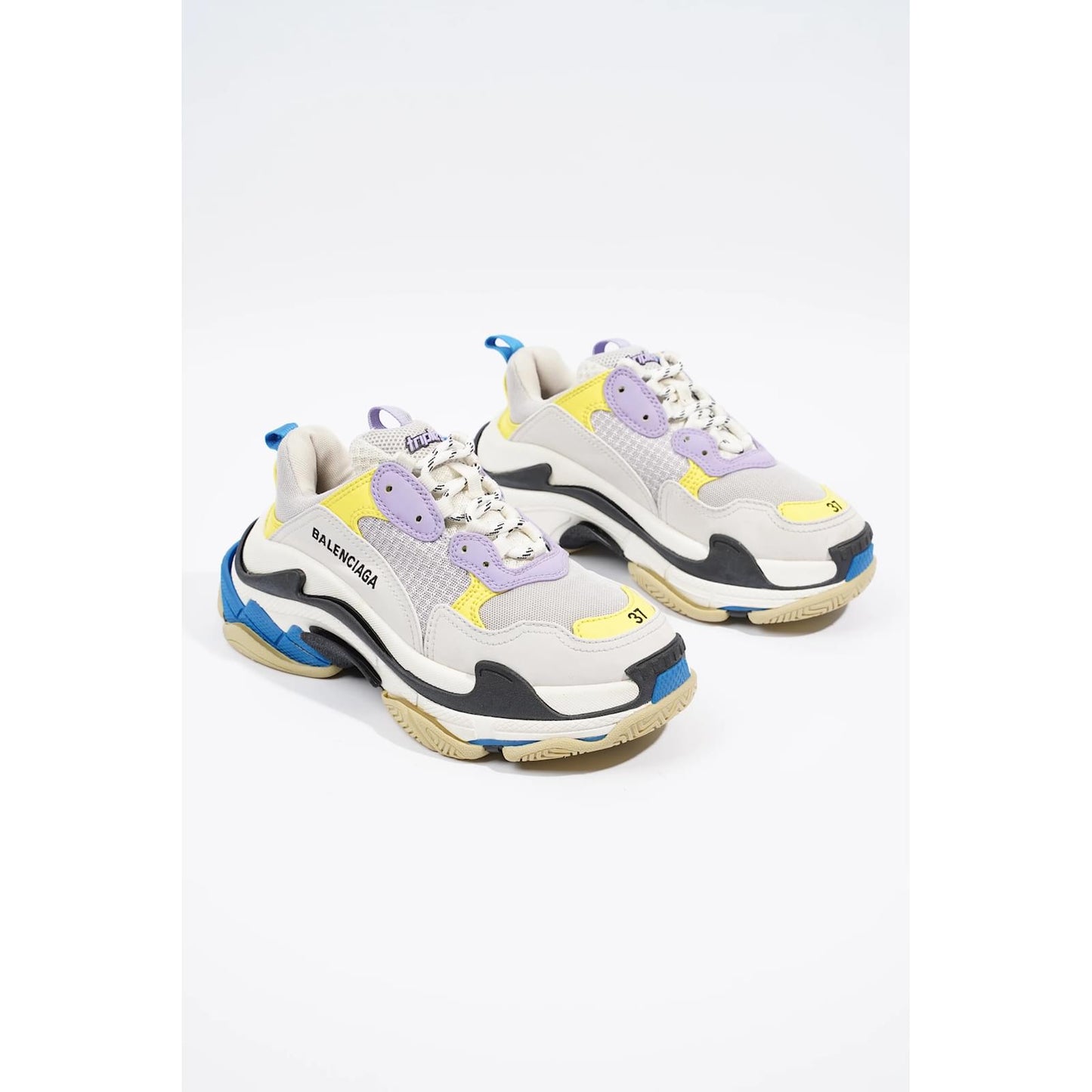 TRIPLE S White & Yellow & Purple дамски