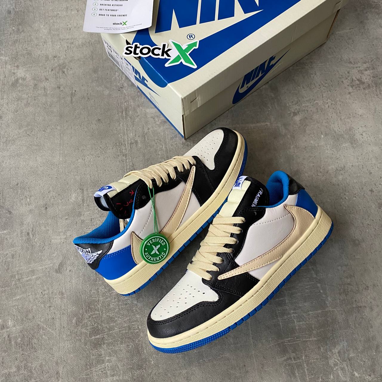 Travis Scott x Fragment x Air Jordan 1 Low Blue мъжки