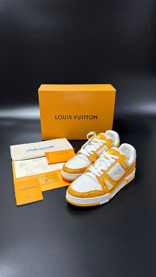 LV TRAINER SNEAKER white & orange мъжки