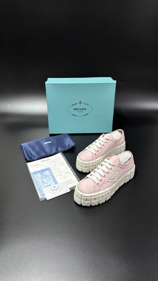 Prd 50mm Logo Flatform Sneakers Pink & white дамски