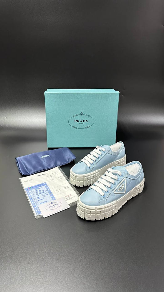 Prd 50mm Logo Flatform Sneakers blue & white дамски