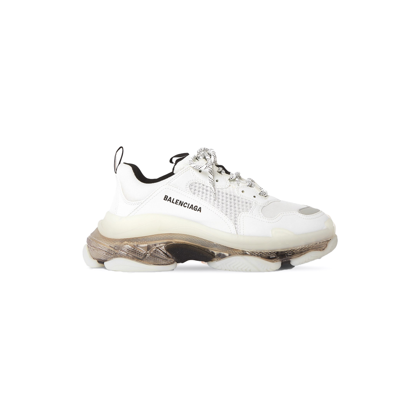 Bsg Triple S Mesh and Faux Leather Sneakers - White мъжки